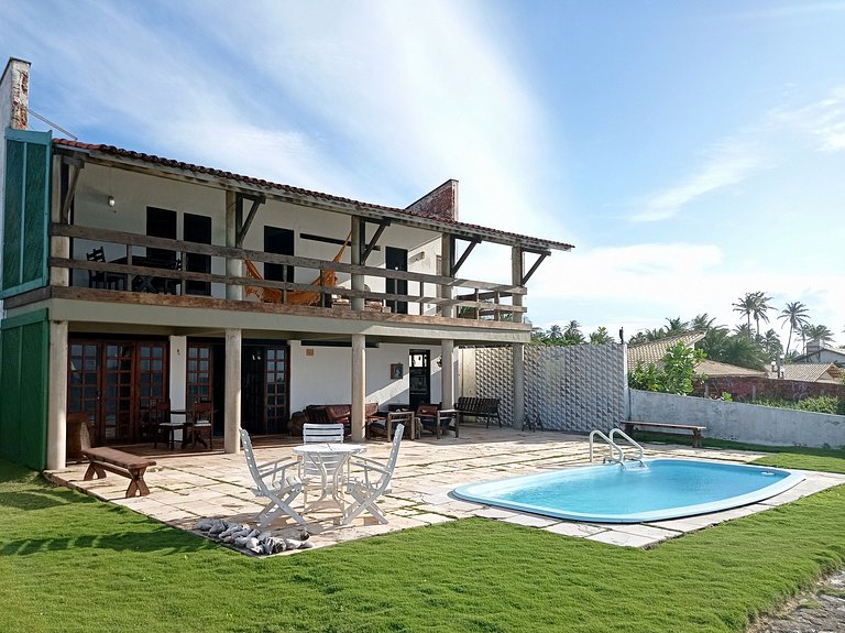 Casa Jangada - Vista Mar e Piscina na Beira Mar da Taíba