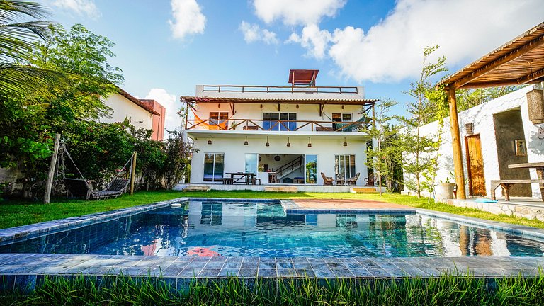 Casa con Piscina Vista al Mar y Dunas Taíba