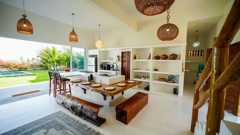 Casa con Piscina Vista al Mar y Dunas Taíba