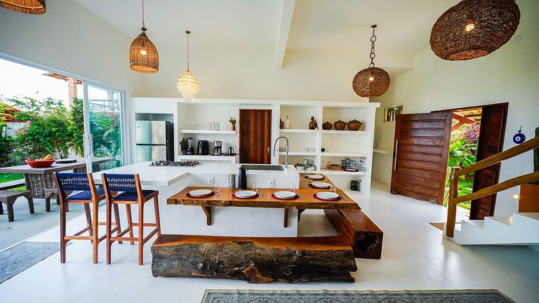 Casa con Piscina Vista al Mar y Dunas Taíba