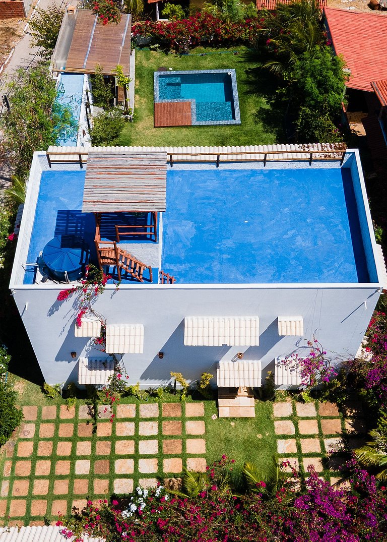 Casa con Piscina Vista al Mar y Dunas Taíba