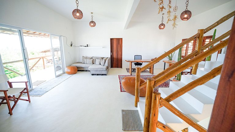 Casa con Piscina Vista al Mar y Dunas Taíba