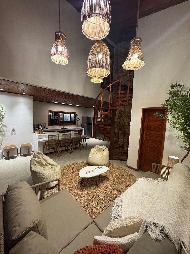 Casa confortável com piscina Vila do Chapéu Taíba