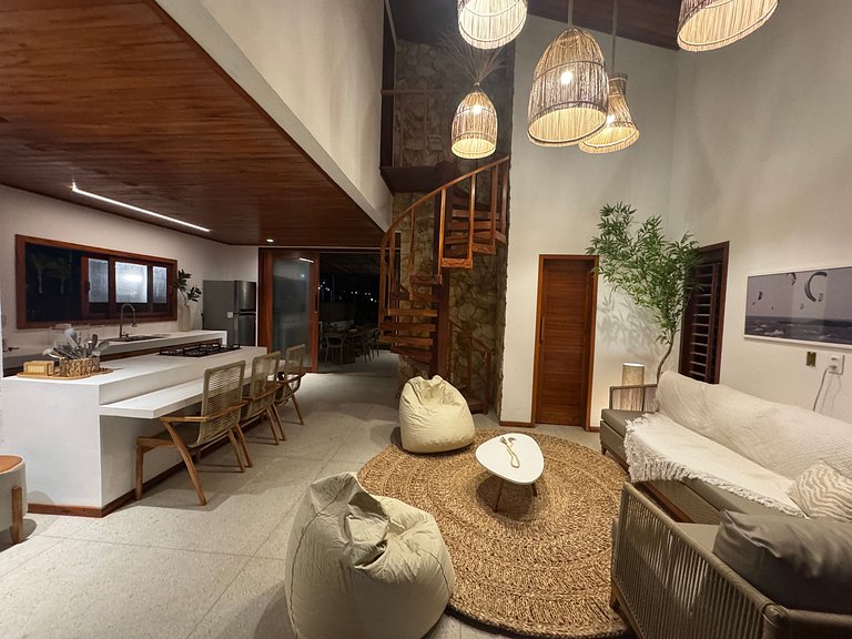 Casa confortável com piscina Vila do Chapéu Taíba