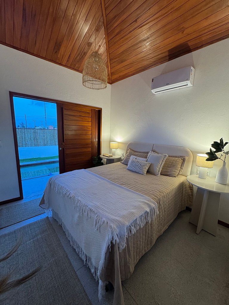 Casa confortável com piscina Vila do Chapéu Taíba