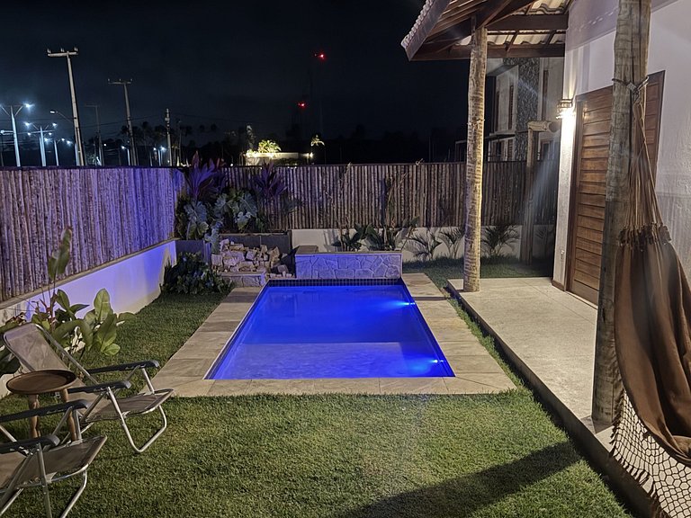 Casa confortável com piscina Vila do Chapéu Taíba